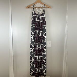 Free People Geometric Maxi Dress Halter Top size 2